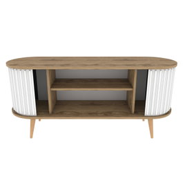 Hanah Home Soporte de TV Roble Oud y Blanco